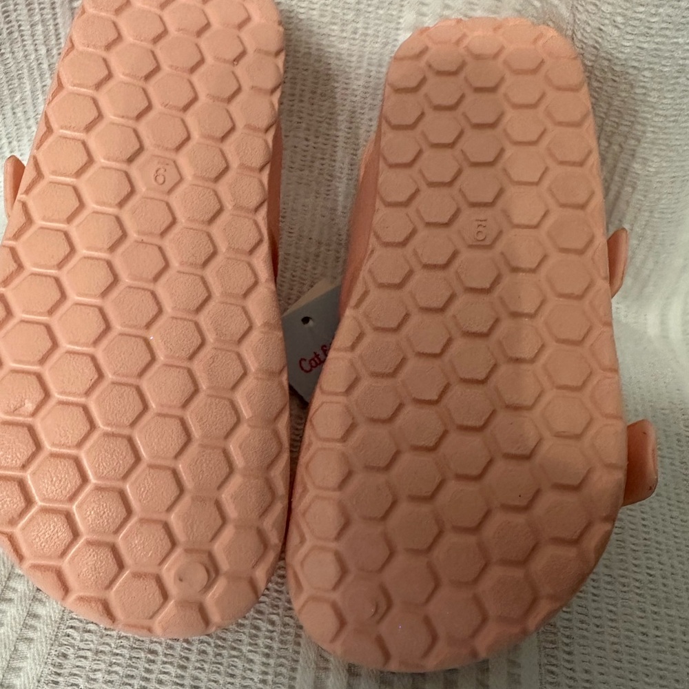 Cat & Jack Pink Sandals with Adjustable Ankle Strap - Picture 3 of 4